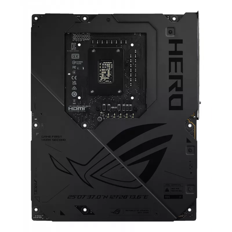 Mātesplate ASUS ROG MAXIMUS Z890 HERO — Intel Z890, LGA 1851, ATX, DDR5, 4 DIMM, 6x M.2, Wi‑Fi 7, 2.5Gb LAN