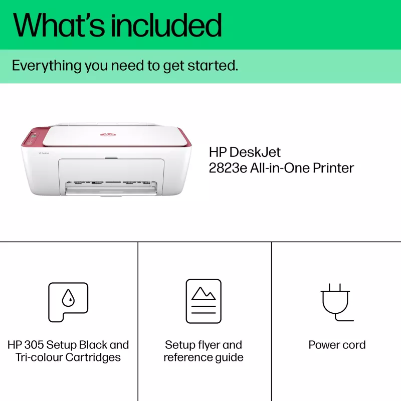 HP DeskJet 2823e bezvadu daudzfunkciju krāsu printeris, kopētājs, skeneris