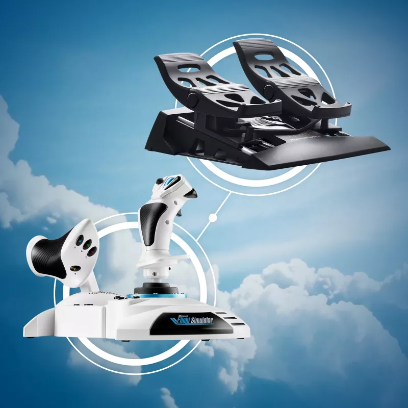 Kursorsviru Thrustmaster T.Flight Hotas One Microsoft Flight Simulator Edition USB Melna Balta