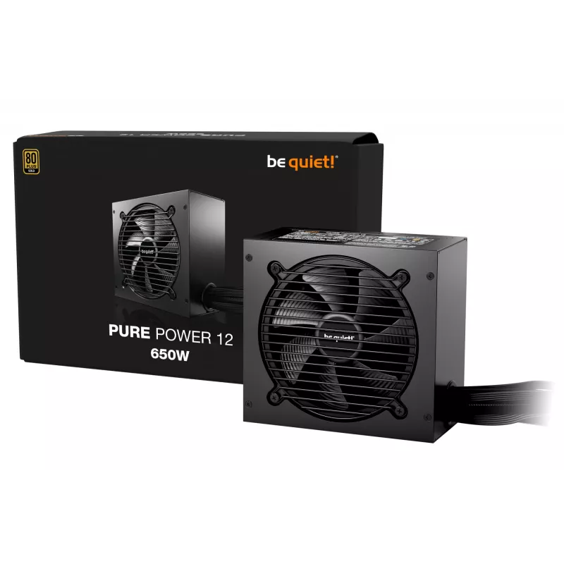 be quiet PURE POWER 12 650W barošanas bloks 20+4 kontaktu ATX ATX Melns