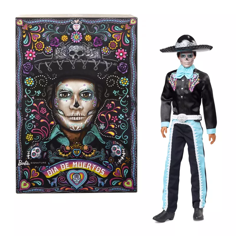 Modes lelle Mattel Barbie Ken Dia de Muertos Daudzkrāsaina 3+