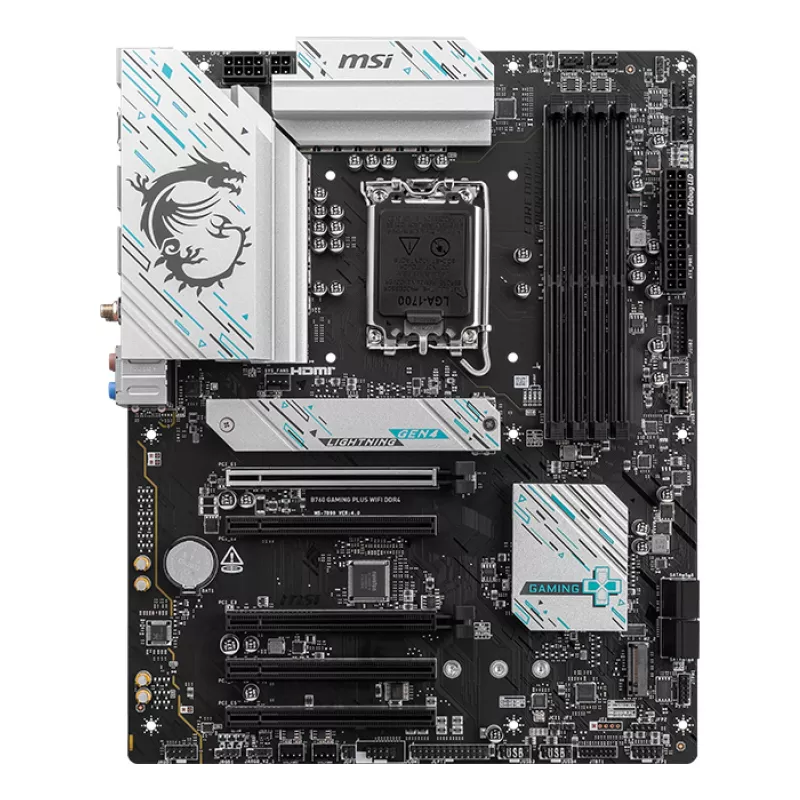 MSI B760 GAMING PLUS WIFI DDR4 mātesplate Intel B760 LGA 1700 ATX