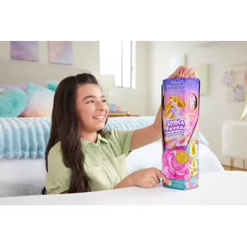 Disney Princess Spin & Reveal Rapunzel modes lelle un aksesuāri ar 11 pārsteigumiem