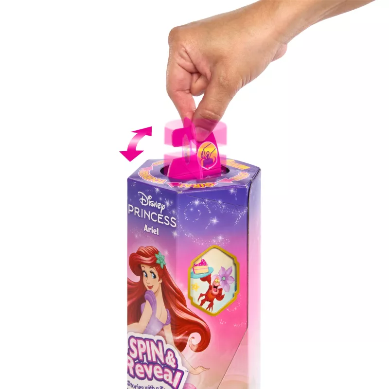 Disney Princess Spin & Reveal Rapunzel modes lelle un aksesuāri ar 11 pārsteigumiem
