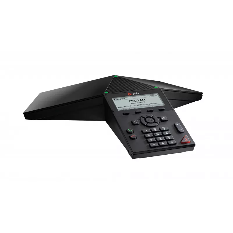 HP Poly Trio 8300 IP konferences telefons ar PoE atbalstu, melns