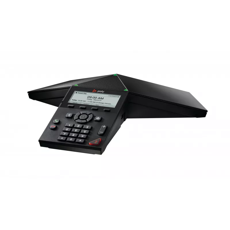 HP Poly Trio 8300 IP konferences telefons ar PoE atbalstu, melns