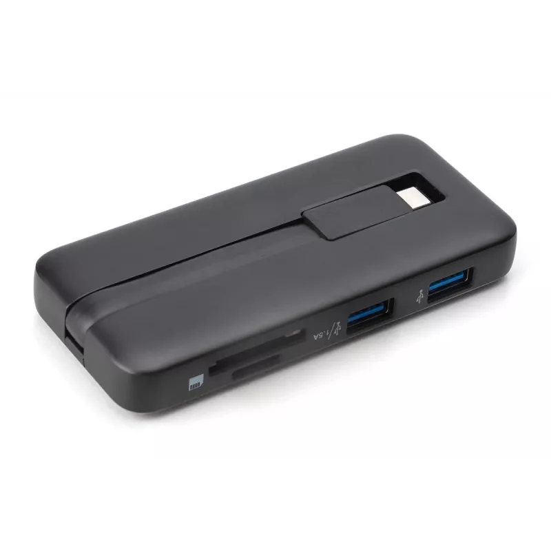 DIGITUS USB-C ceļojumu dokstacija, 7 porti - HDMI / 2x USB-A 3.2 Gen 1 / GbE / SD / MicroSD - 100 W USB-C strāvas padeve