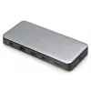DIGITUS USB-C dokstacija, 11 pieslēgvietas – 2x HDMI / DP / 2x USB-A 3.2 Gen 2 / USB-C 3.2 Gen 2 / GbE / SD / MicroSD / DC ligzda – 150 vati maks. / 3,5 mm