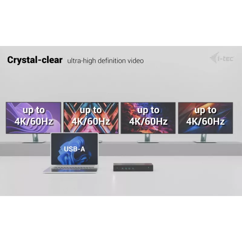 i-tec Universal 5x 4K/60Hz Displeja dokstacija + Power Delivery 100W