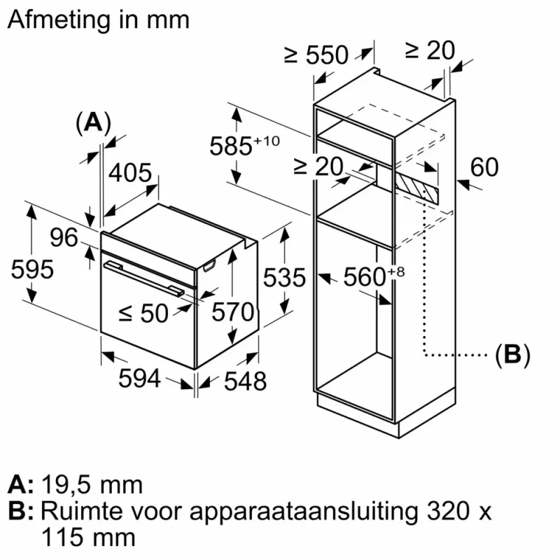 Bosch Serie 4 HQG572EB3 krāsns 71 L melna