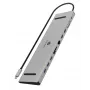 ICY BOX 11-in-1 via USB Type-C, vadu, USB 3.2 Gen 1 (3.1 Gen 1) Type-C, 100 W, 3.5 mm, 10,100,1000 Mbit/s, antracīta, melns
