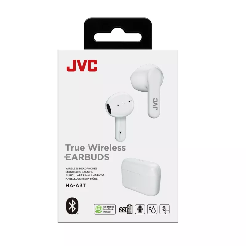JVC TWS Stix balta, True Wireless Stereo (TWS), Zvani/Mūzika, 20 - 20000 Hz, 8.2 g, Austiņas, Balta