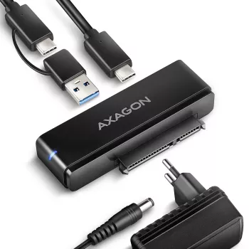 Axagon ADSA-FPX USB-C 10Gbps FAST PORT X adapteris 2,5 collu/3,5 collu SSD/HDD