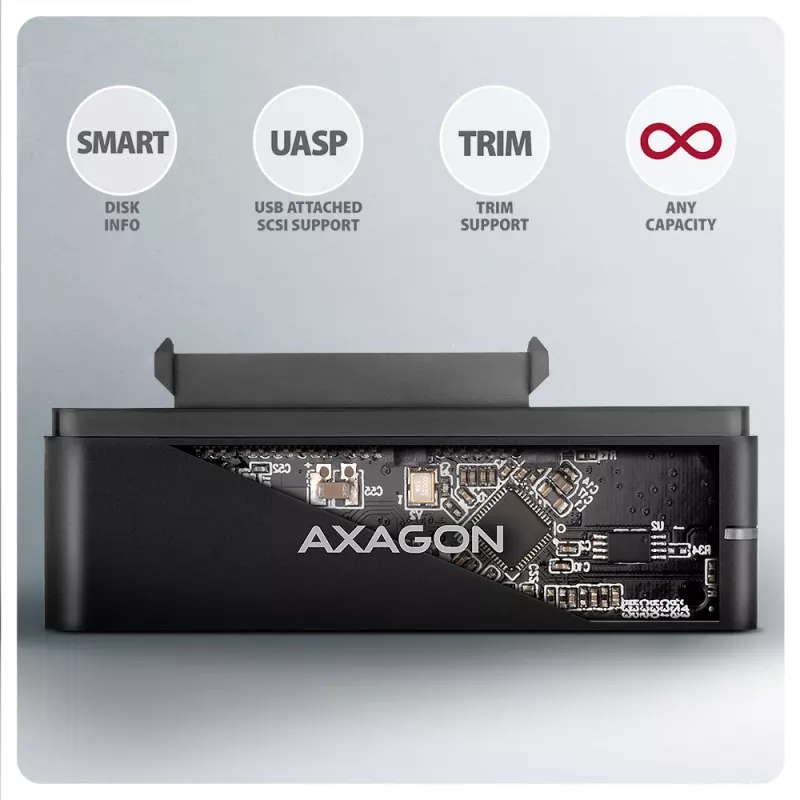 Axagon ADSA-FPX USB-C 10Gbps FAST PORT X adapteris 2,5 collu/3,5 collu SSD/HDD