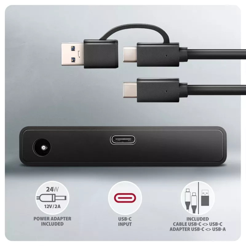 Axagon ADSA-FPX USB-C 10Gbps FAST PORT X adapteris 2,5 collu/3,5 collu SSD/HDD