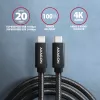 Axagon BUCM32-CM05AB SPEED+ USB-C <> USB 20Gbps/100W kabelis 0,5 m