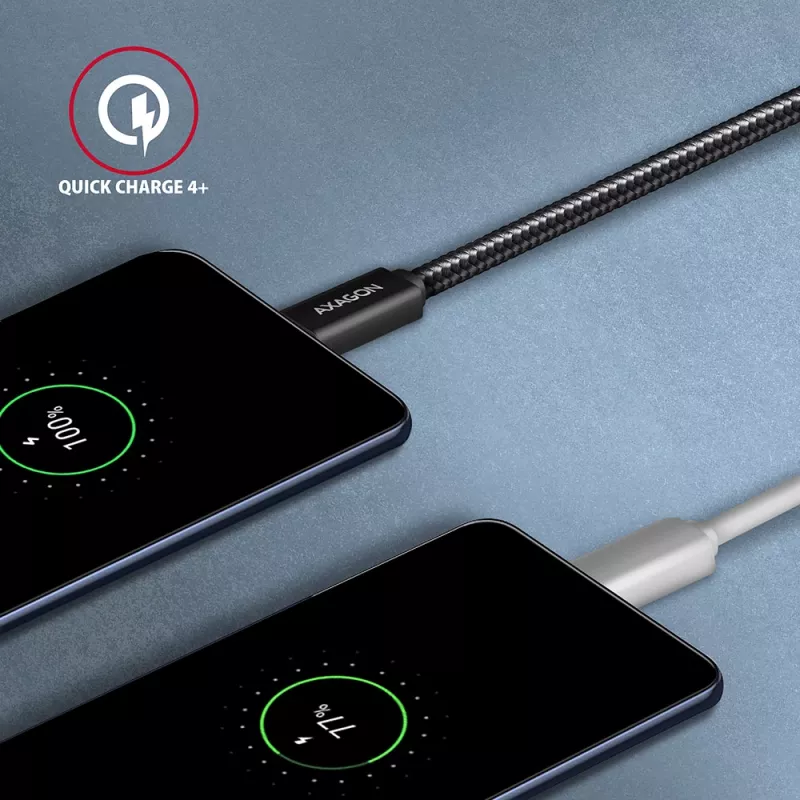 Axagon BUCM32-CM05AB SPEED+ USB-C <> USB 20Gbps/100W kabelis 0,5 m