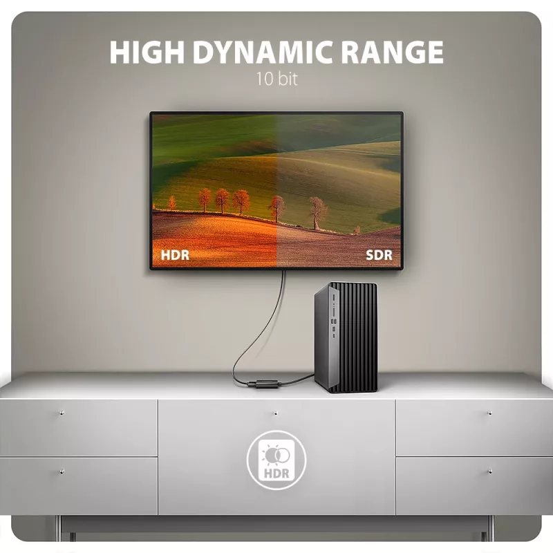 Axagon RVD-HI20N DisplayPort -> HDMI 2.0b adapteris, 4K/60Hz