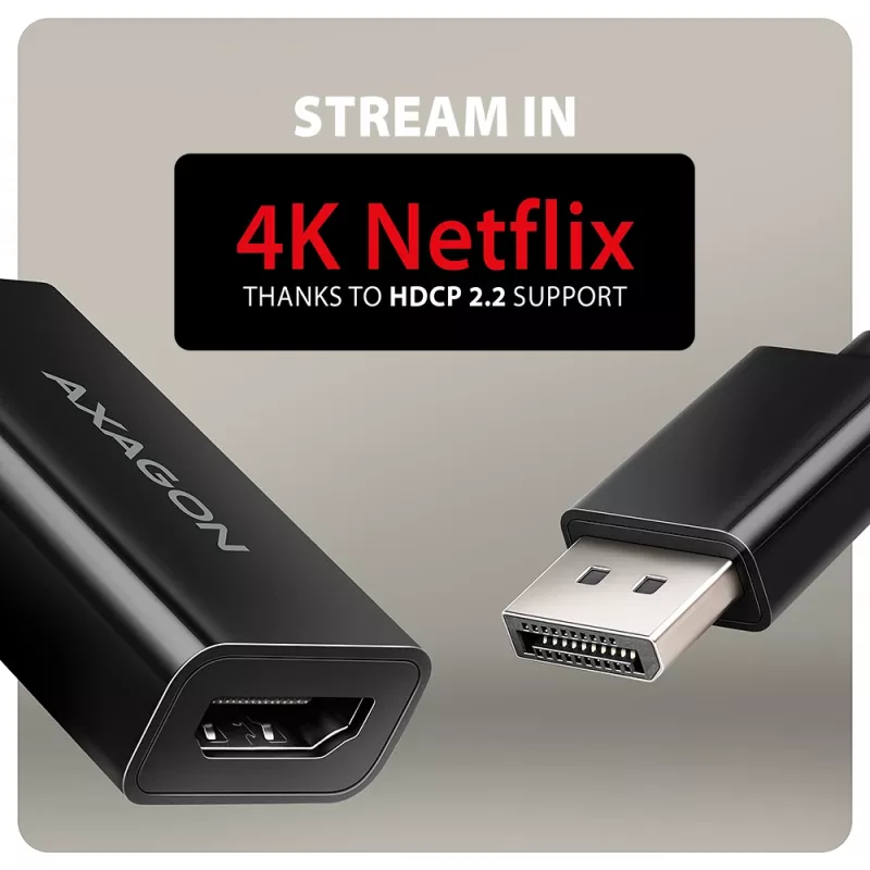 Axagon RVD-HI20N DisplayPort -> HDMI 2.0b adapteris, 4K/60Hz
