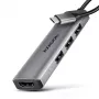Axagon HMC-H3A USB 5Gbps centrmezgls, 3x USB-A, HDMI 4k/30Hz, 15 cm USB-C kabelis