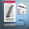 Axagon HMC-H3A USB 5Gbps centrmezgls, 3x USB-A, HDMI 4k/30Hz, 15 cm USB-C kabelis