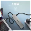 Axagon HMC-7HX2 USB 5Gbps centrālmezgls, 2x USB-A, USB-C, 2x HDMI 4k/60Hz, RJ-45, PD 100W