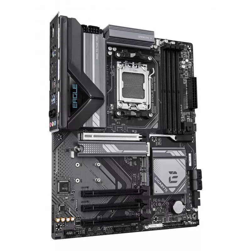 GIGABYTE B850 EAGLE WIFI6E mātesplate - AMD Ryzen 9000 sērijas CPU, 8+2+2 fāžu digitālais VRM, līdz 8200MHz DDR5 (OC), 1xPCIe 5.0 + 2xPCIe 4.0 M.2, GbE LAN, WIFI 6E, USB 3.2 Gen 2