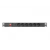 PDU Lanberg PDU-06F-0200-BK 6 maiņstrāvas rozetes 1U melns
