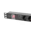 PDU Lanberg PDU-06F-0200-BK 6 maiņstrāvas rozetes 1U melns