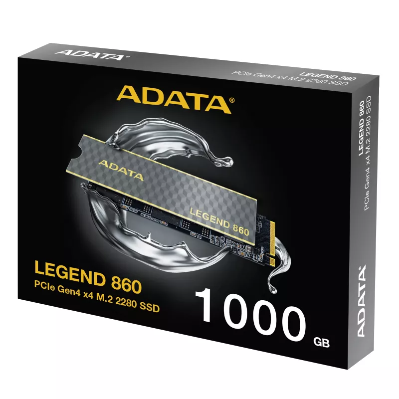 ADATA LEGEND 860 SLEG-860-1000GCS iekšējais cietvielu disks 1 TB M.2 PCI Express 4.0 NVMe 3D NAND