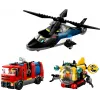 Konstruktors LEGO City kombināciju komplekts 60462 — helikopters un ugunsdzēsēju mašīna, 874 detaļas, 3 minifigūras, vecumam 7+