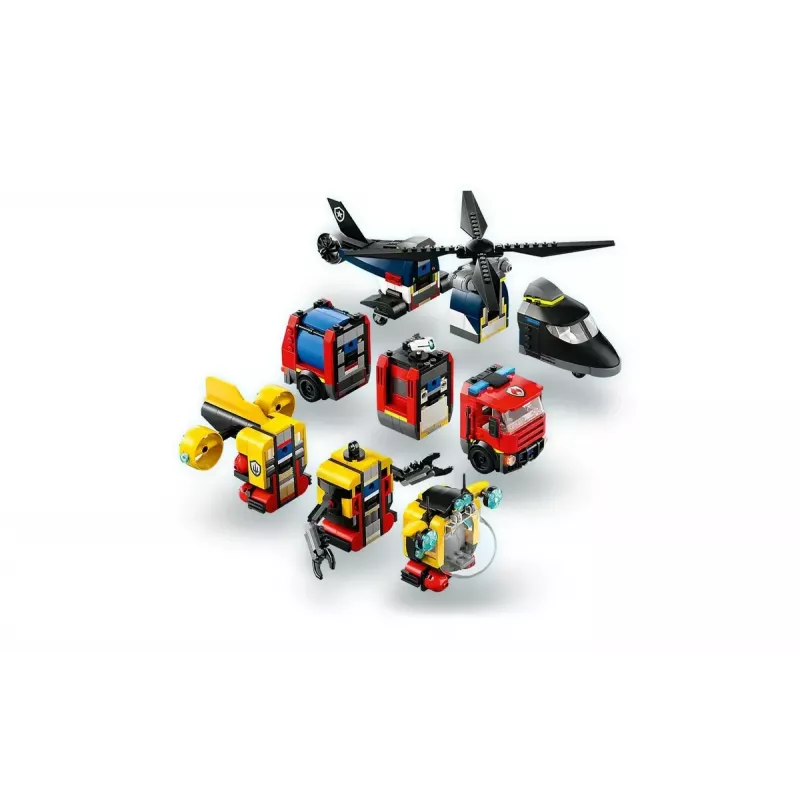 Konstruktors LEGO City kombināciju komplekts 60462 — helikopters un ugunsdzēsēju mašīna, 874 detaļas, 3 minifigūras, vecumam 7+