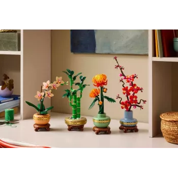 LEGO Icons dekoratīvs auga modelis — LEGO 10344 Lucky Bamboo Botanical Collection, 325 detaļas, 290 mm augstums