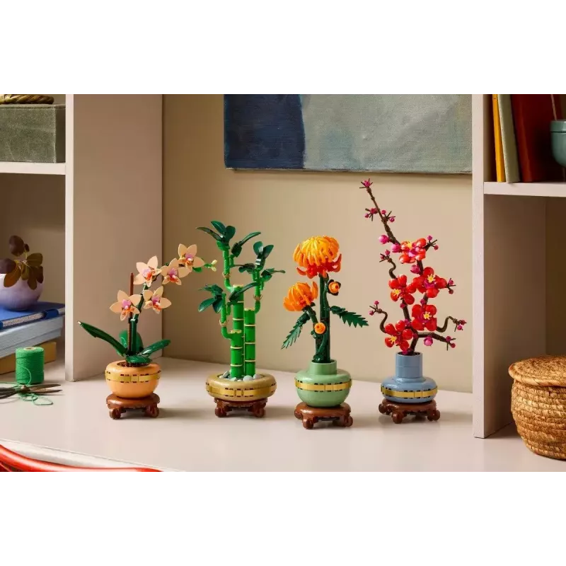 LEGO Icons dekoratīvs auga modelis — LEGO 10344 Lucky Bamboo Botanical Collection, 325 detaļas, 290 mm augstums