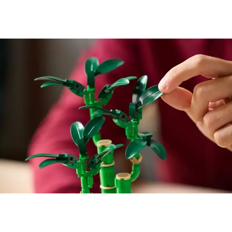 LEGO Icons dekoratīvs auga modelis — LEGO 10344 Lucky Bamboo Botanical Collection, 325 detaļas, 290 mm augstums