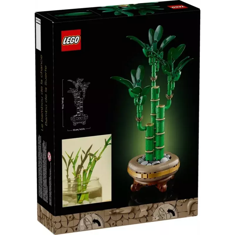 LEGO Icons dekoratīvs auga modelis — LEGO 10344 Lucky Bamboo Botanical Collection, 325 detaļas, 290 mm augstums