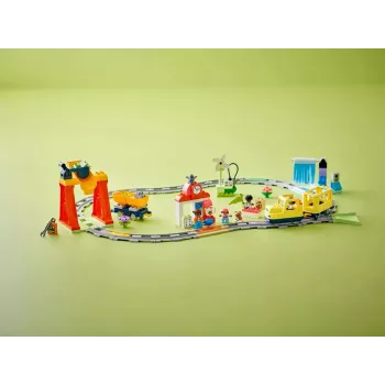 Rotaļu vilciena komplekts LEGO DUPLO 10428 Lielais Interaktīvais Kopienas Vilciens — liels interaktīvs vilciens maziem bērniem