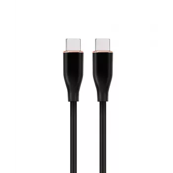 GEMBIRD Premium Silicon Type-C Power Delivery (PD) uzlādes un datu kabelis, 1,5 m - Melns