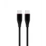 GEMBIRD Premium Silicon Type-C Power Delivery (PD) uzlādes un datu kabelis, 1,5 m - Melns