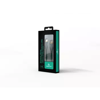 GEMBIRD USB Type-C Power Delivery (PD) 60W uzlādes un datu silikona kabelis, 1,5 m, pusnakts zaļš