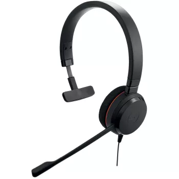 Jabra Evolve 20 austiņas, vadu, galvas lente, birojam/zvanu centram, USB Type-C / USB Type-A, melnas