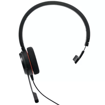 Jabra Evolve 20 austiņas, vadu, galvas lente, birojam/zvanu centram, USB Type-C / USB Type-A, melnas