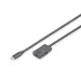 DIGITUS Aktīvais USB-C pagarinātāja kabelis - 5G USB 3.2 Gen1 USB-C - USB-C (V/S) - 5m