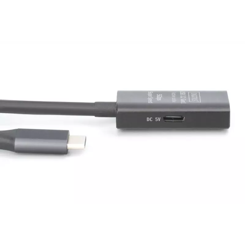 DIGITUS Aktīvais USB-C pagarinātāja kabelis - 5G USB 3.2 Gen1 USB-C - USB-C (V/S) - 5m