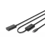 DIGITUS aktīvs USB-C pagarinātāja kabelis - 5G USB 3.2 Gen1 USB-C - USB-C (V/S) - 10 m