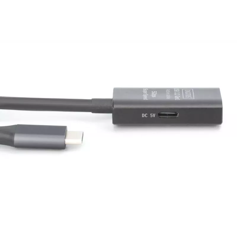 DIGITUS aktīvs USB-C pagarinātāja kabelis - 5G USB 3.2 Gen1 USB-C - USB-C (V/S) - 10 m