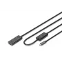 DIGITUS aktīvs USB-C pagarinātāja kabelis - 5G USB 3.2 Gen1 USB-C - USB-A (V/S) - 10 m