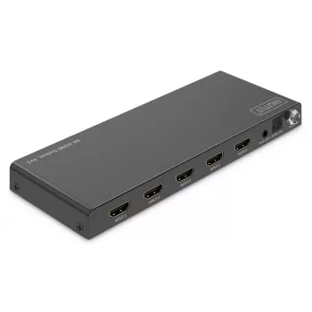 DIGITUS 4x1 HDMI pārslēgs - 8K/60Hz (4:4:4), Toslink, Stereo, EDID vadība