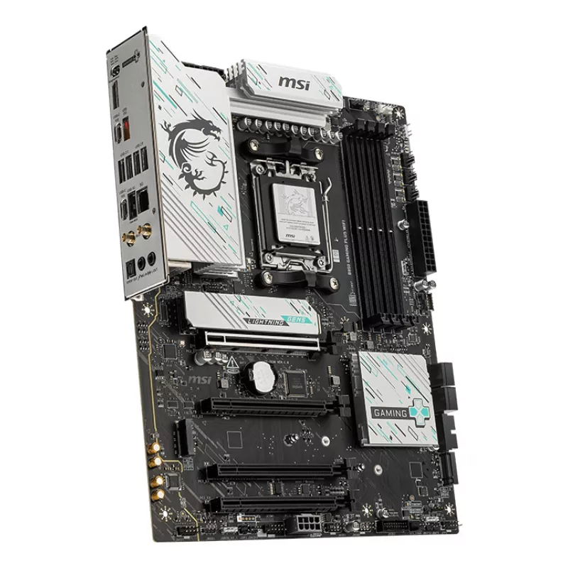 Mātesplate MSI B850 GAMING PLUS WIFI ATX — AMD B850, ligzda AM5, DDR5, 4x DIMM, Wi‑Fi 7, 5Gb LAN, 3x M.2, HDMI 2.1