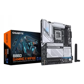 GIGABYTE B860 GAMING X WIFI6E mātesplate - Intel Core Ultra sērijas CPU, 12+1+2+1 fāžu VRM, līdz 9066MHz DDR5, 1xPCIe 5.0 + 2xPCIe 4.0 M.2, 2.5GbE LAN, WIFI 6E, USB4